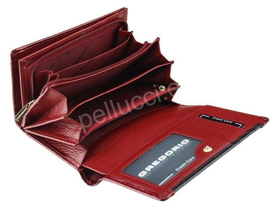 Portfel damski skórzany PELLUCCI GP-112 Czerwony