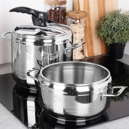 Szybkowar garnek stalowy indukcja PROFI duo 4+7 l