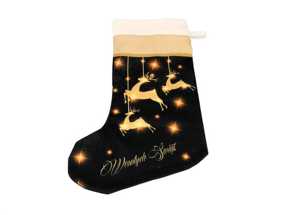 Skarpeta świąteczna, mała - Jelonki, Wesołych Świąt (CARMANI)