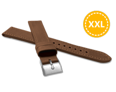 LAVVU XXL Szyty brązowy pasek SPORT z luksusowej skóry Top Grain - 18 XXL