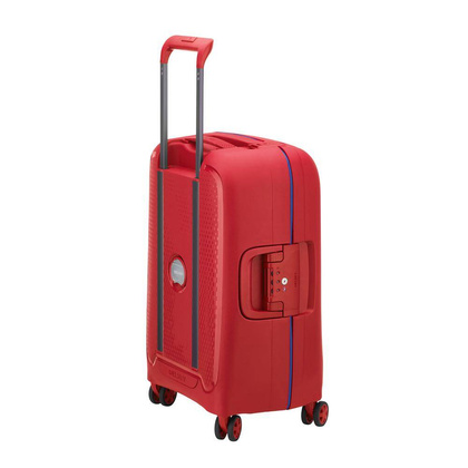 Delsey Moncey Mała twarda czerwona walizka kabinowa na kółkach 55 cm