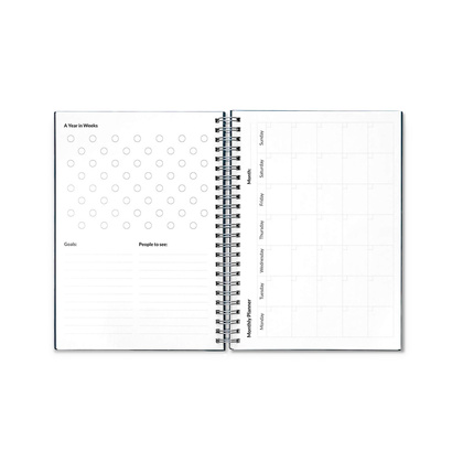 STARTER KIT INFINITE PLANNER A5. Zestaw zawiera „Infinite Diary”, zestaw do czyszczenia, marker i uchwyt na marker