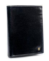 Portfel męski ze skóry licowej Rovicky Czarny