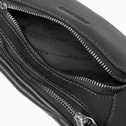 Skórzana torba biodrowa / nerka PUCCINI LGD8386 1 Czarna