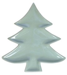 Talerz choinka zielony perłowy mały
