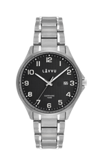 LAVVU Tytanowy zegarek ze szkłem szafirowym ​ TITANIUM LILLEHAMMER Black