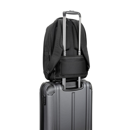 YANGON BPACK. Plecak antykradzieżowy, z diagonalu z powłoką hydrofobową i poliestru 600D z recyklingu o wysokiej gęstości, do laptopa 17. 3"