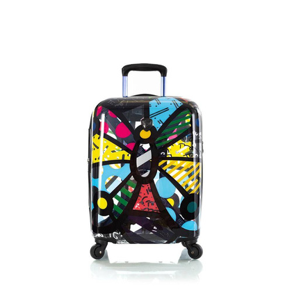 Heys Britto Butterfly twarda duża transparentna walizka na kółkach