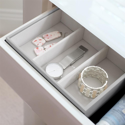 Szkatułka na biżuterię Stackers 3 komorowa classic kamienna szarość