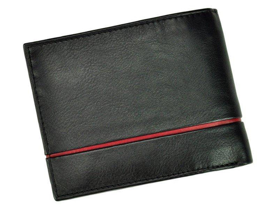 Portfel męski skórzany PIERRE CARDIN SAHARA TILAK15 325 Czarny / Czerwony