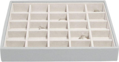 Szkatułka na biżuterię Stackers 25 komorowa classic kamienna szarość
