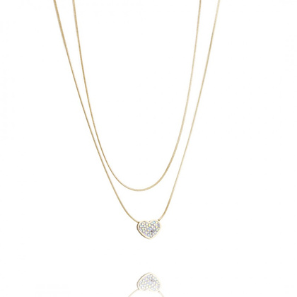 Naszyjnik stal szlachetna pozłacana 14k złotem NST1488