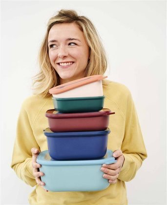 Zestaw 3 misek Cirqula prostokątna 500 1000 2000 Blue 106270015700