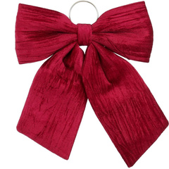 KOKARDA DEKORACYJNA BORDOWA 32x40x3CM MICA