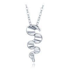 MINET Falisty naszyjnik srebrny