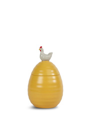 SŁOIK ELLEN Z POKRYWKĄ KURA, ŻÓŁTY
