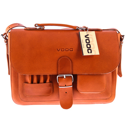 TECZKA SKÓRZANA 3W1 KEMER VOOC Vintage  P13 BRĄZOWA