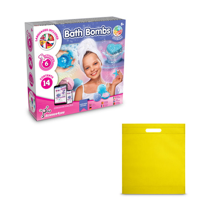 Bath Bombs Kit IV. Gra edukacyjna dostarczany z torebką prezentową z włókniny