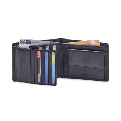 Portfel męski skórzany GW-2213 RFID Czarny
