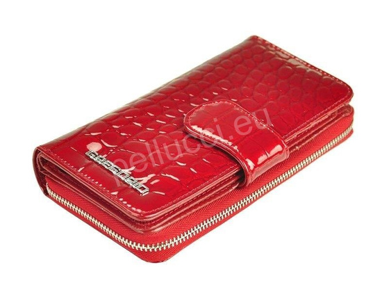 Portfel damski skórzany PELLUCCI BC-116 Jagoda
