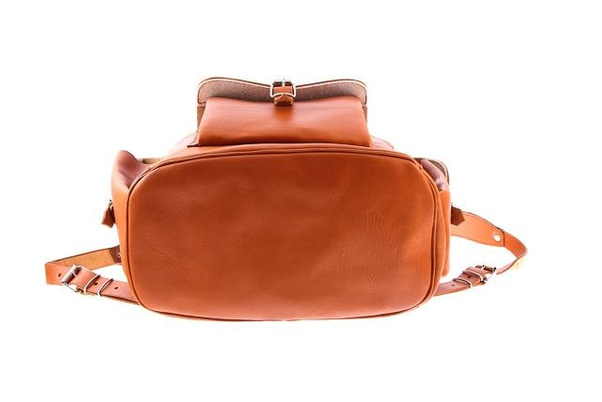 Ogromny plecak skórzany KEMER VOOC Vintage P40 Brązowy