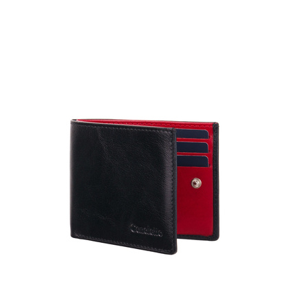 Czarny portfel skórzany Canaletto z ochroną RFID – elegancja i funkcjonalność na co dzień PD1167s163165 RFID