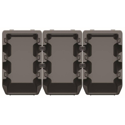 ZESTAW POJEMNIKÓW KUWET WARSZTATOWYCH BINEER LONG 5SZT CZARNY KISTENBERG