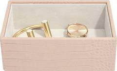 Szkatułka na biżuterię Stackers Croc open mini różowa