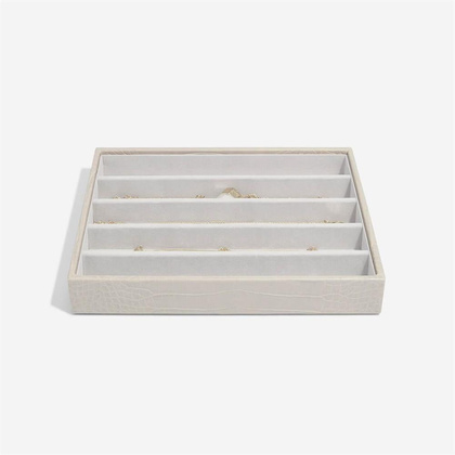 Szkatułka na biżuterię Stackers Croc pięciokomorowa classic putty