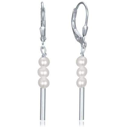 MINET Srebrne kolczyki z naturalnymi perłami