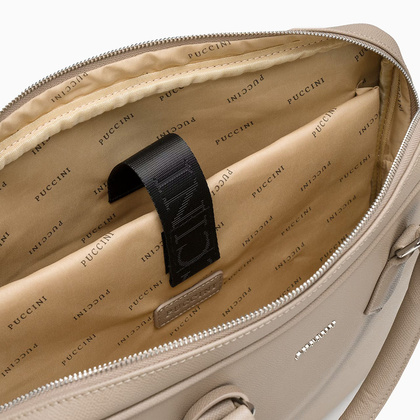 Torba damska na laptop do 15" PUCCINI FASHION BLXP0128L 6A Beżowa