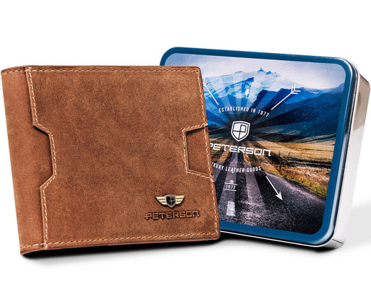 Skorzany portfel meski z klipsem na banknoty