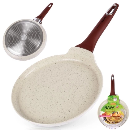 Patelnia ceramiczna granitowa do naleśników placków gaz indukcja TERRESTRIAL 24 cm