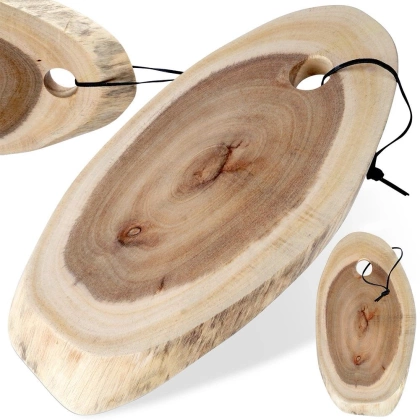 Deska kuchenna do krojenia serwowania talerz drewniany taca naturalna 34x16 cm