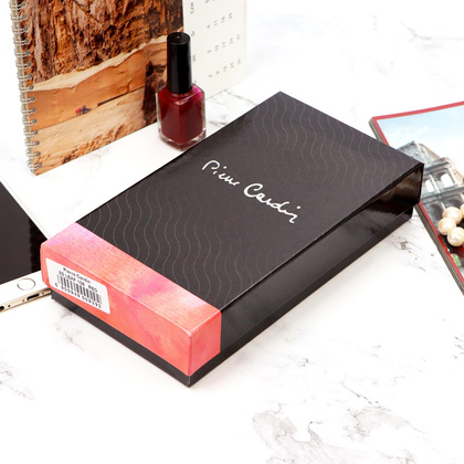 Duży skórzany portfel damski Pierre Cardin