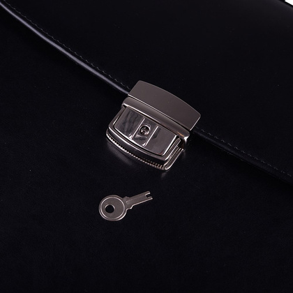 Teczka męska skórzana KEMER B 809/DW Czarna