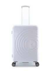 Walizka średnia ELLE Debossed biała