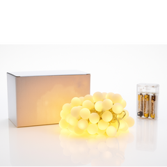 Światełka lampki kulki wewnętrzne/ zewnętrzne 71 LED Białe Ciepłe, 2 tryby LAMP46