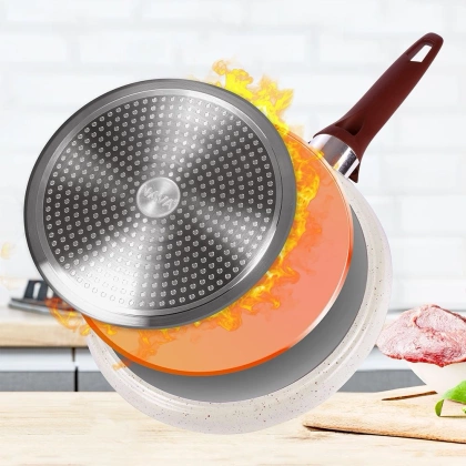 Patelnia ceramiczna granitowa do naleśników placków gaz indukcja TERRESTRIAL 24 cm