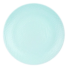 Talerz deserowy płaski płytki ceramiczny pastelowy zielony RELIEF 21 cm