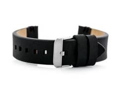 Pasek skórzany do zegarka W110 - czarny - 20mm