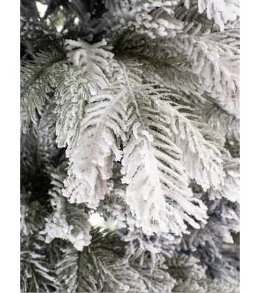 Choinka sztuczna PE02 220 cm biała  ośnieżona  z metalowym stojakiem