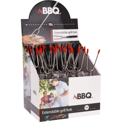 Kij na ognisko kiełbasę rozkładany widelec widełki