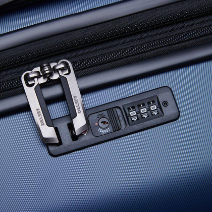 Delsey Air Amour duża niebieska walizka na kółkach 77 cm