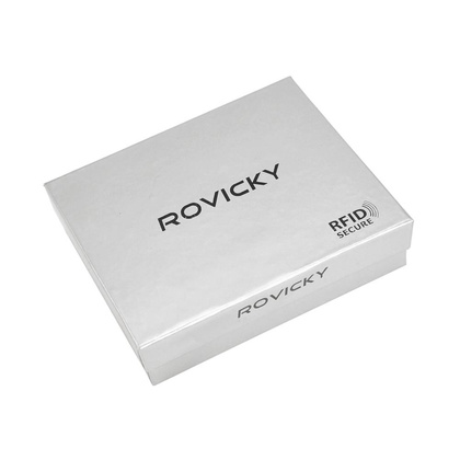 Poziomy portfel męski dwukolorowy, skóra naturalna hq