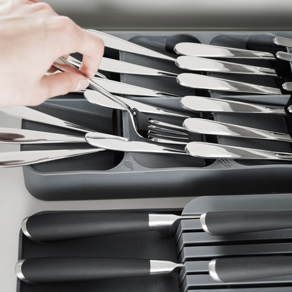 Organizer wkład do szuflady na sztućce szary 39x17x5,5 cm