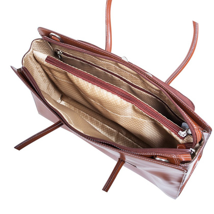 Teczka damska skórzana McKlein Lake Forest Brązowa