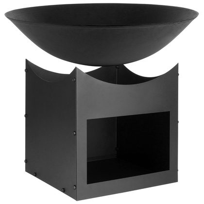 Palenisko ogrodowe metalowe czarne 56x41 cm
