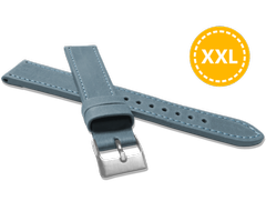 LAVVU XXL Szyty granatowy pasek SPORT z luksusowej skóry Top Grain - 20 XXL