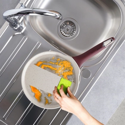 Patelnia ceramiczna granitowa do naleśników placków gaz indukcja TERRESTRIAL 24 cm